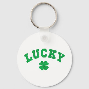 Llavero Trébol de la suerte día de San Patricio estampado