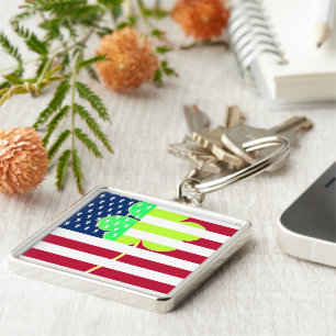 Llavero Trébol irlandés St Patrick del trébol de la