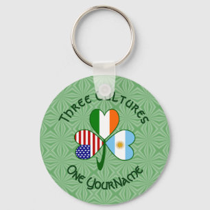 Llavero Trébol personalizado Argentina Irlanda EE. UU.