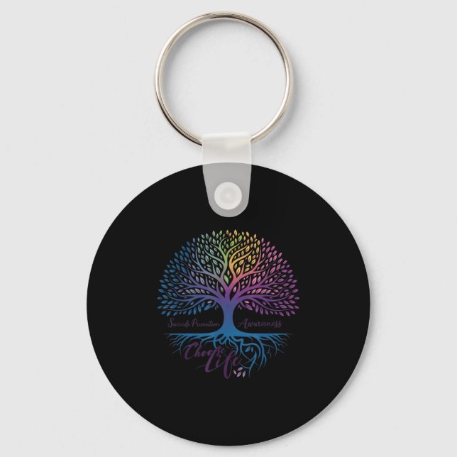 Llavero Tree Of Life Choose Life Suicide Prevention Awaren (Anverso)