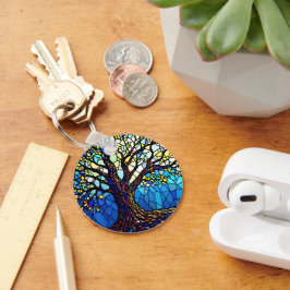 Llavero Tree of Life Shattered Glass Mosaic