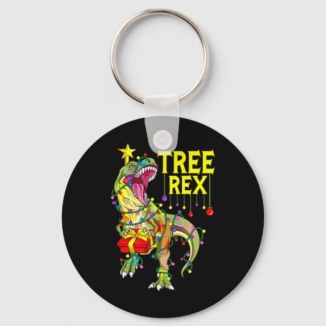 Llavero Tree Rex! Divertido Paleontólogo de Navidad  (Anverso)