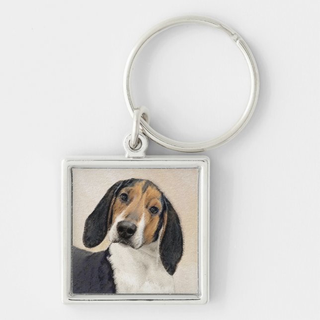Llavero Treeing Walker Coonhound Painting - Arte original (Frente)