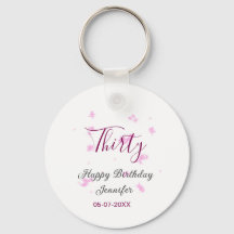 Treinta años purpurina rosa estrellas negro 30 fec