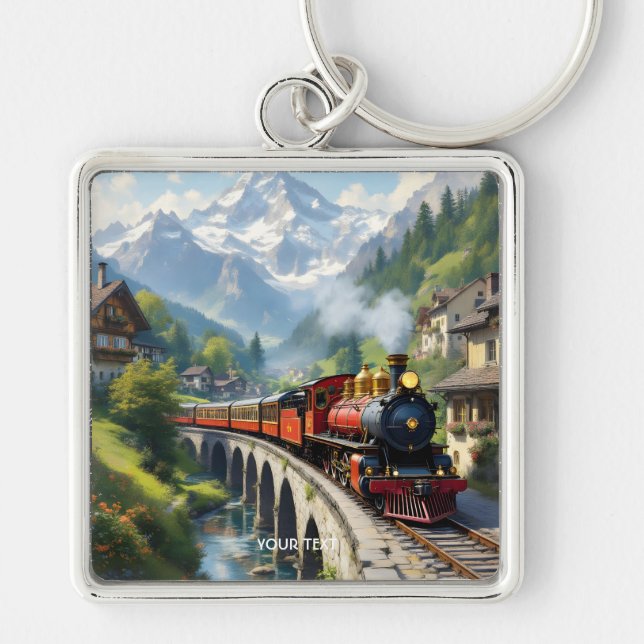 Llavero Tren antiguo de Fantasy Cute Crimson (Frente)