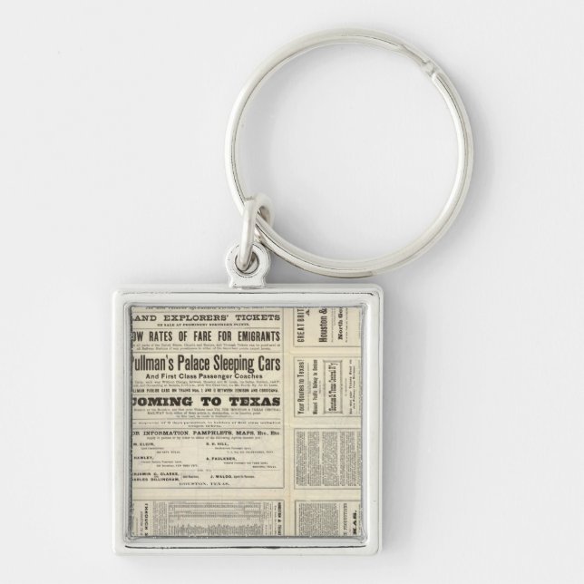 Llavero Tren Central de Houston y Texas a través de Texas (Frente)