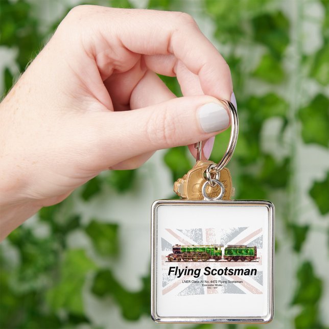 Llavero Tren de vapor de Escocia volante Locomotora ingles (Subido por el creador)