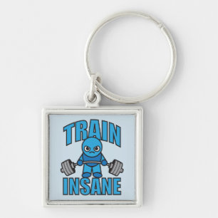 Llavero TREN INSANE Kawaii Weightlifter Diciembre entrenam