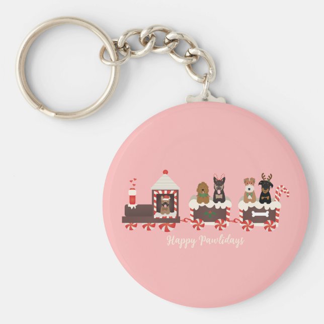 Llavero Tren navideño navideño feliz de los Navidades de p (Frente)