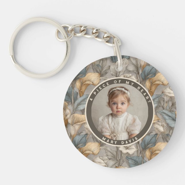 Llavero Trendy custom souvenir Floral Calla Lilies (Frente)