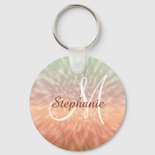 Llavero Trendy Indian summer tie dye pattern monogram