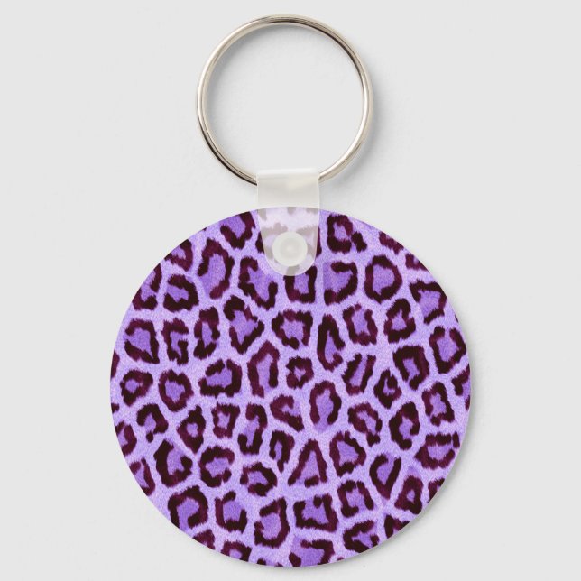 Llavero Trendy Purple Leopard Pattern (Anverso)