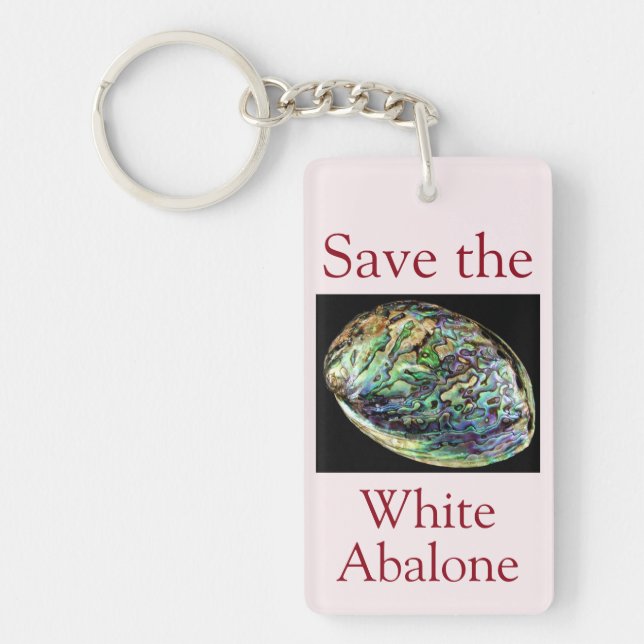 Llavero Trendy Save the White Abalone (Salvar la cita de A (Frente)