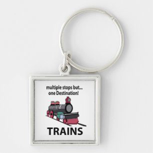 Llavero Trenes con múltiples paradas pero un destino Trene