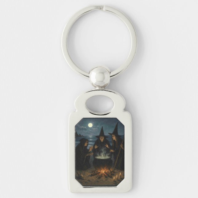 Llavero Tres brujas producen Cauldron Full Moon Beach (Anverso)