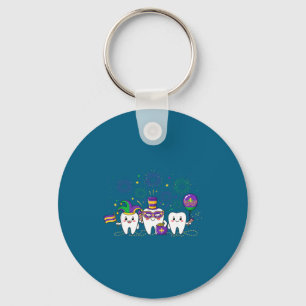Llavero Tres Camiseta Mardi Gras Dientes Cuentas Mardi