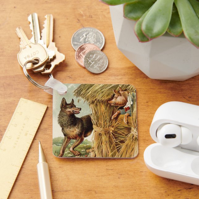 Llavero Tres Cerditos Gran Lobo Malo, Historia De Hadas Vi (Escritorio )