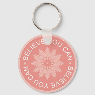 Llavero Tres citas de la palabra ~Believe le Can~