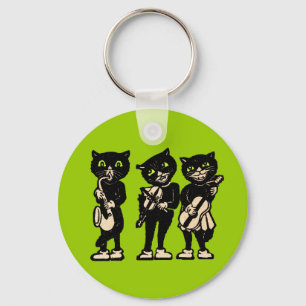 Llavero Tres claves musicales de gatos