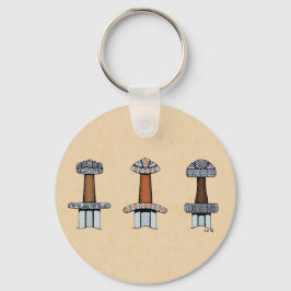 Llavero Tres colinas de espadas vibrantes