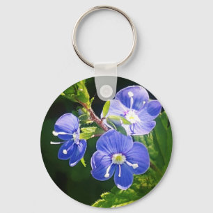 Llavero Tres flores azules