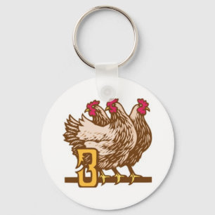 Llavero Tres gallinas francesas