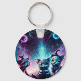 Llavero Tres Gatitos Extranjeros En Un Lugar Otermundista