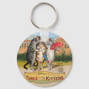 Llavero Tres Gatitos Ilustración de Mamá Oca