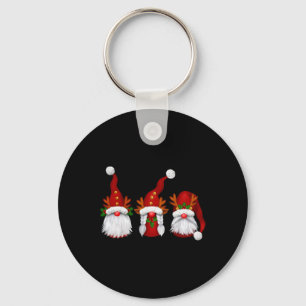 Llavero Tres Gnomas En Navidades De Vestimenta Roja Regalo