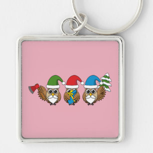Llavero Tres graciosos Navidades Gnome Owes