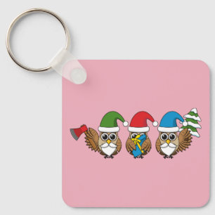 Llavero Tres graciosos Navidades Gnome Owes