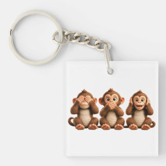 Llavero Tres monos sabios