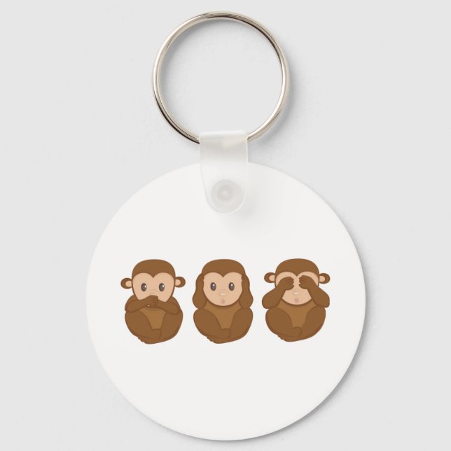 Llavero Tres pequeños monos (Anverso)