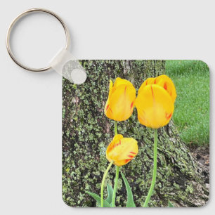 Llavero Tres tulipanes amarillos /