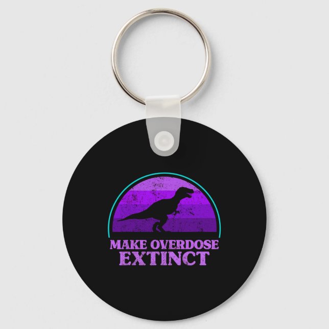 Llavero Trex Dinosaur Purple Make Extinant Awarene Extinen (Anverso)