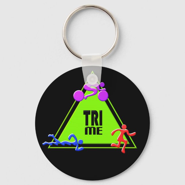 Llavero TRI Triathlon Swike Bike Run TRIANGLE TRI ME Desig (Anverso)