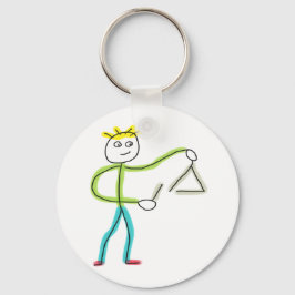 Llavero Triangle Playing Stickman