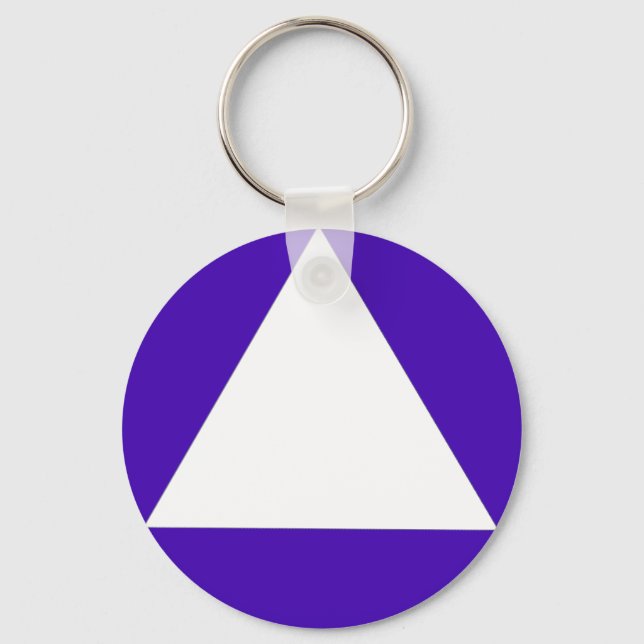 Llavero Triángulo de baño neutro de género en California (Anverso)