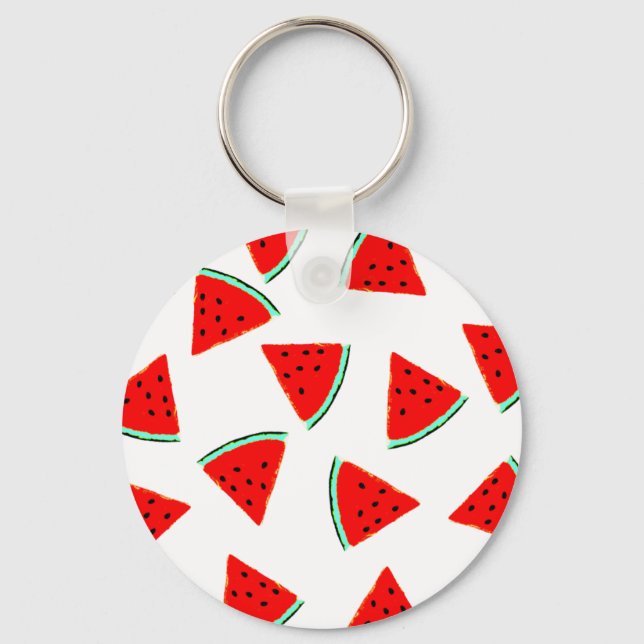 Llavero Triángulos del patrón de la sandía (Anverso)