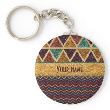 Triángulos tribales Chevrons Relieve metalizado Pu