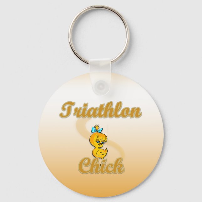 Llavero Triathlon Chick (Anverso)