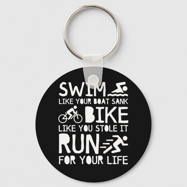 Llavero Triathlon Swike Bike Run For You Life (Anverso)
