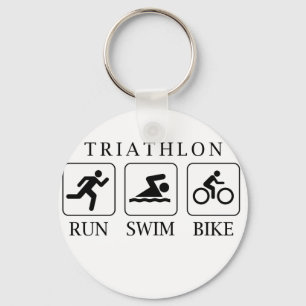 Llavero Triatlón, nado y bicicleta