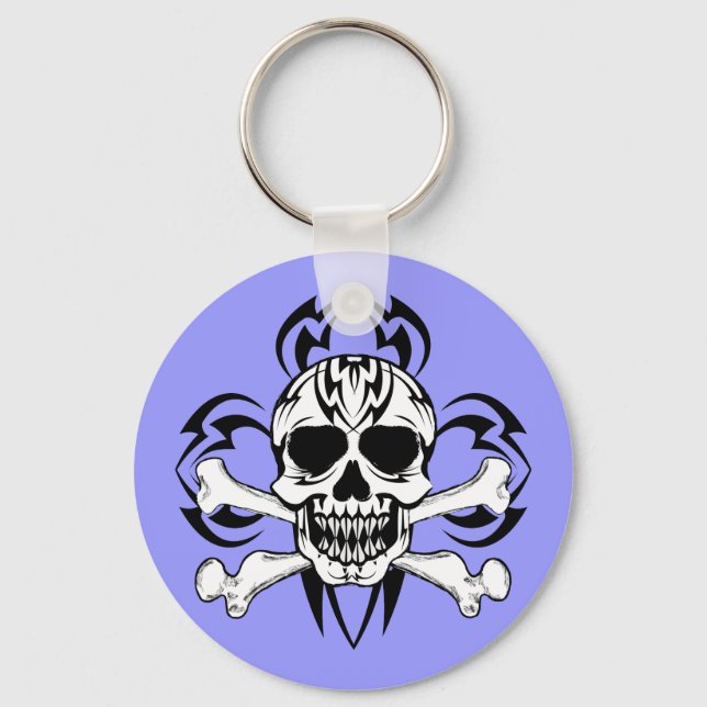 Llavero Tribal Tattoo Skull (Anverso)
