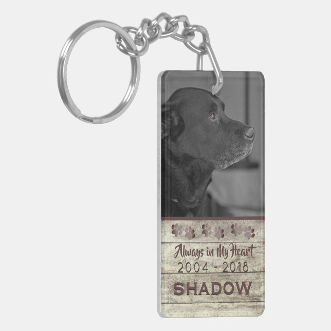 Llavero Tributo conmemorativo de la foto del mascota en mi (Frente Izquierda)