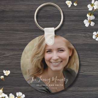 Llavero Tributo conmemorativo personalizado de foto funera