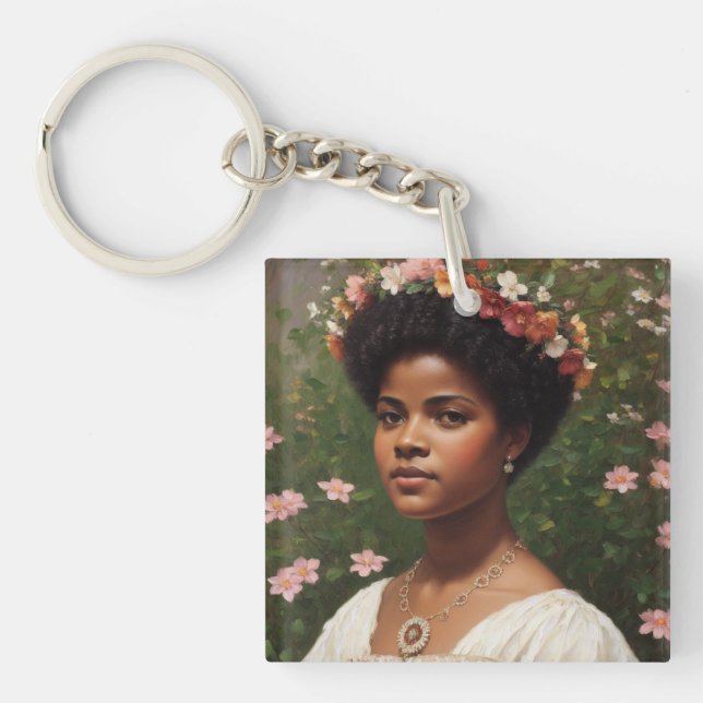 Llavero Tributo De Arte Floral De Ida B Wells (Frente)
