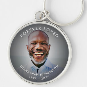 Llavero Tributo de Foto de Funeral/Memorial con Texto Pers