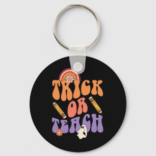 Llavero Trick O Teach Retro Cae Halloween Disfraces Teach