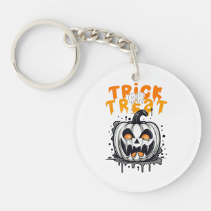 Llavero Trick o truco de diseño de calabaza de Halloween